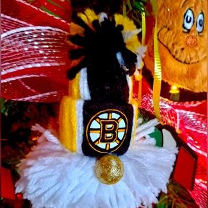 Boston Bruins Gnome Christmas Ornament